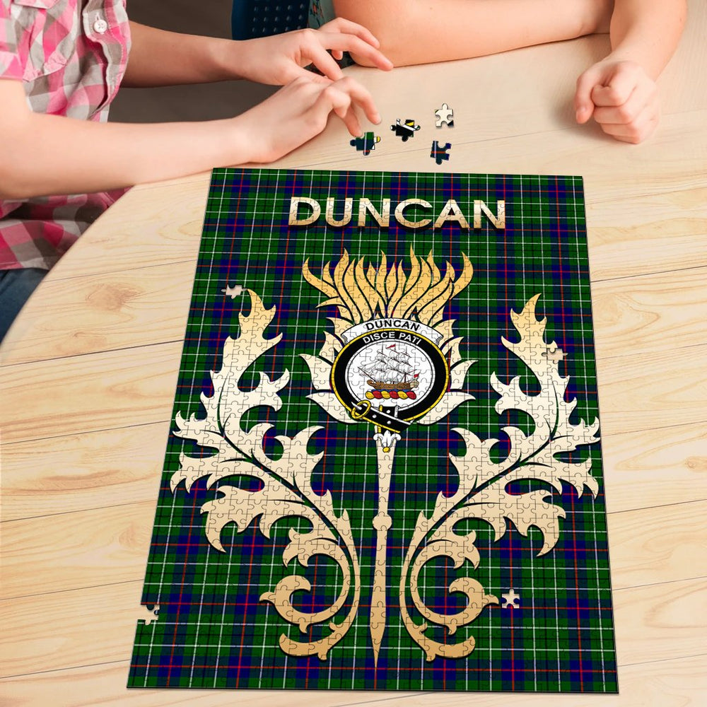 Clan Duncan Modern Tartan Crest Thistle Jigsaw Puzzles Gift For Family VN98 Clan Duncan Tartan Today   