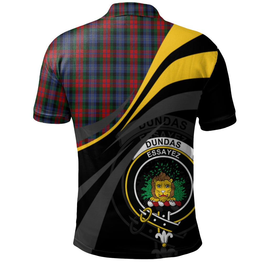 Clan Dundas Tartan Polo Shirt - Royal Coat Of Arms Style TZ40 Dundas Tartan Tartan Polo   