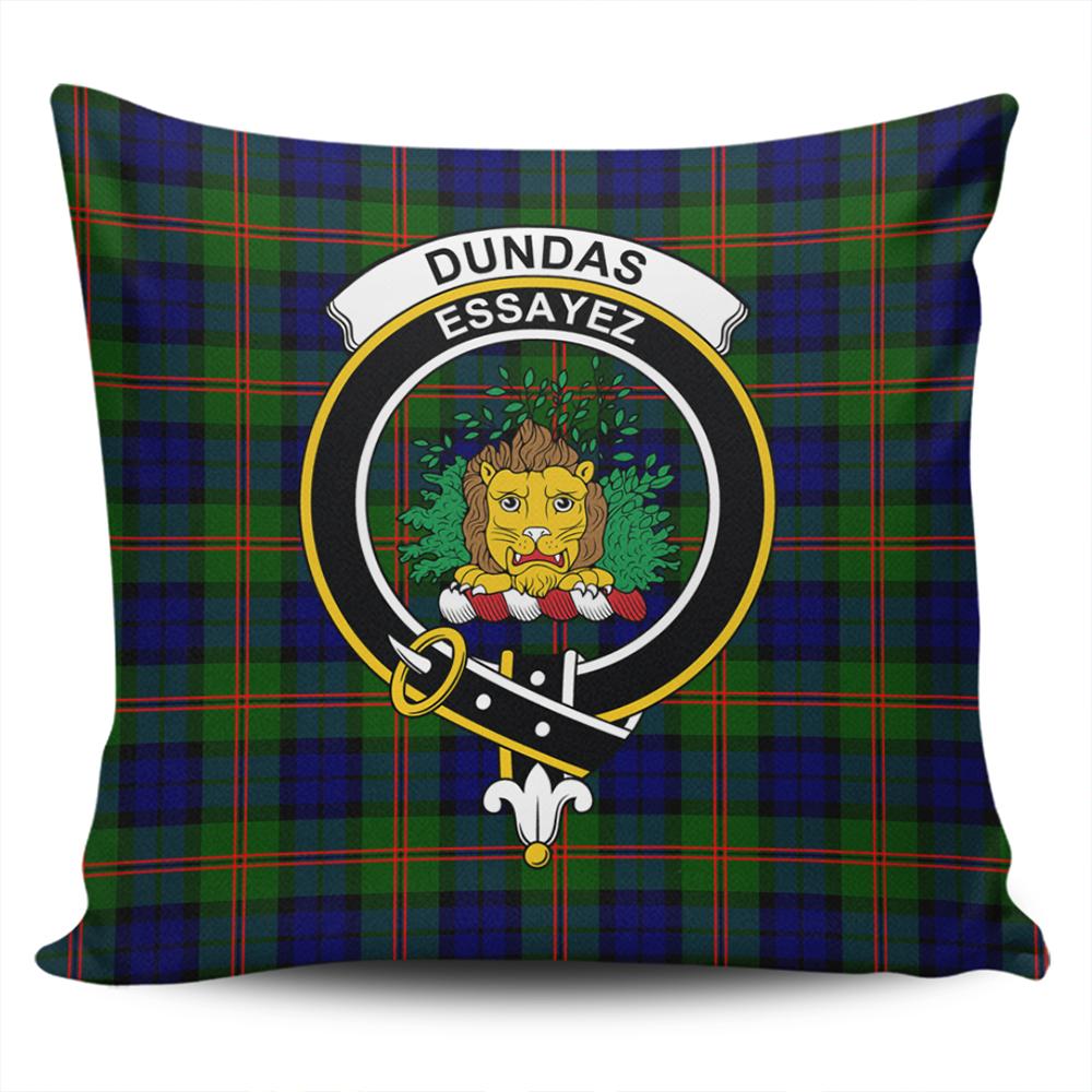 Clan Dundas Modern Tartan Crest Pillow Cover LC51 Clan Dundas Tartan Today   