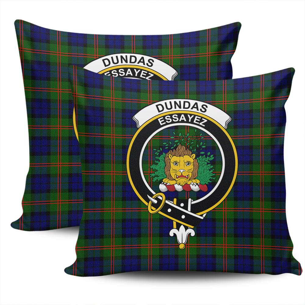 Clan Dundas Modern Tartan Crest Pillow Cover LC51 Clan Dundas Tartan Today   