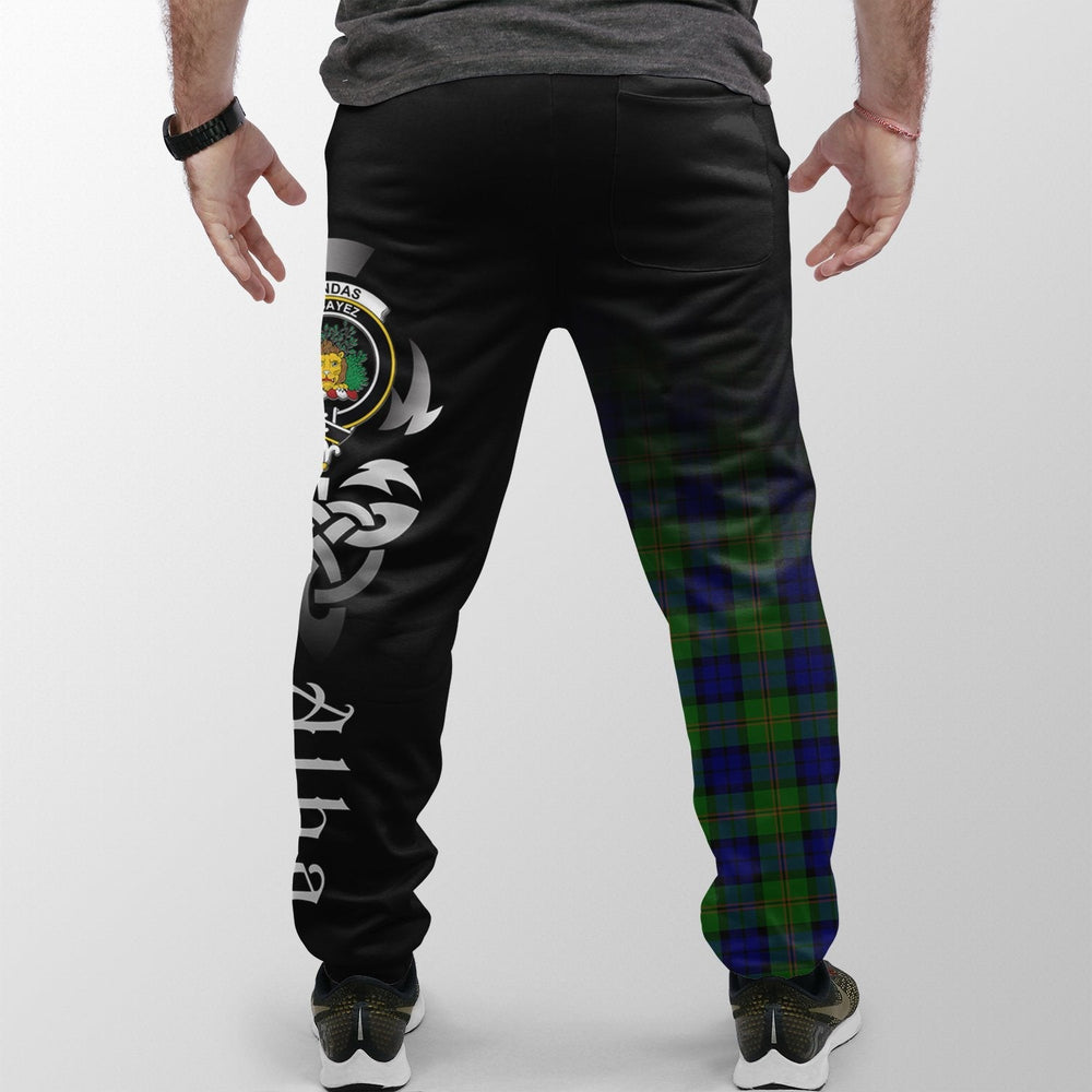 Clan Dundas Modern Tartan Crest Jogger Sweatpants  Alba Celtic Style GF36 Clan Dundas Tartan Today   