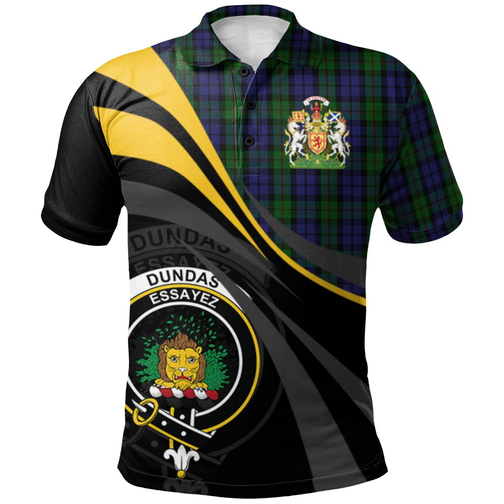 Clan Dundas 02 Tartan Polo Shirt - Royal Coat Of Arms Style EL37 Dundas 02 Tartan Tartan Polo   