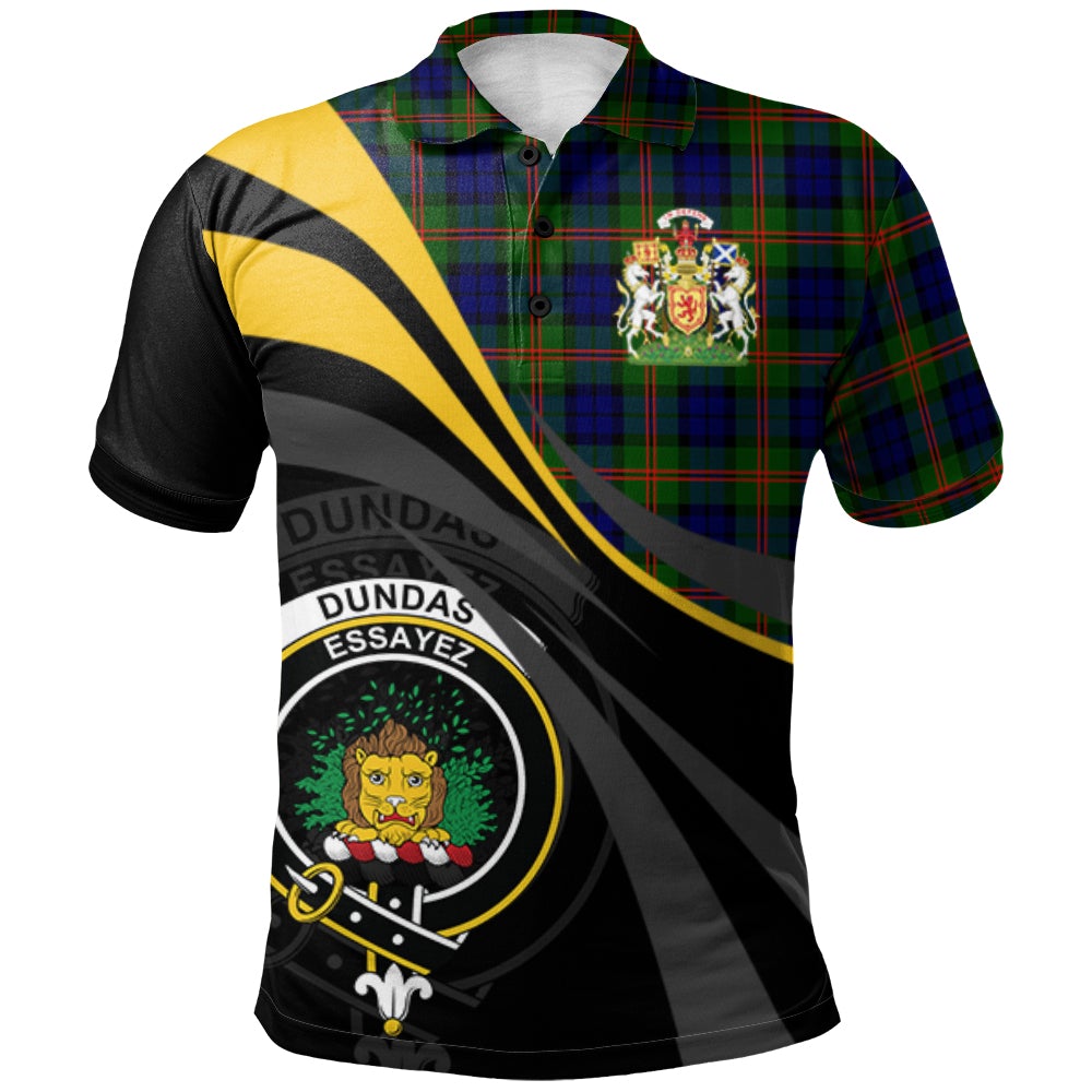 Clan Dundas Modern 02 Tartan Polo Shirt - Royal Coat Of Arms Style ES52 Dundas Modern 02 Tartan Tartan Polo   