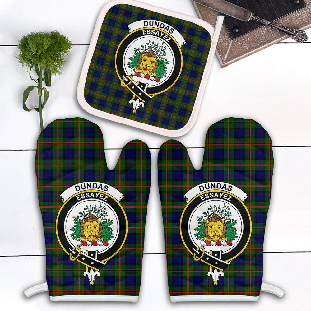 Clan Dundas Modern 02 Tartan Crest Oven Mitt And Pot Holder (2 Oven Mitts + 1 Pot Holder) RN83 Clan Dundas Tartan Today   