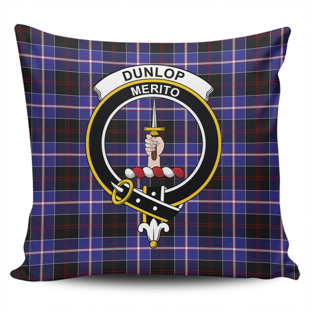 Clan Dunlop Modern Tartan Crest Pillow Cover AF58 Clan Dunlop Tartan Today   