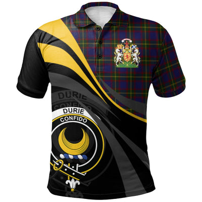 Clan Durie Tartan Polo Shirt - Royal Coat Of Arms Style