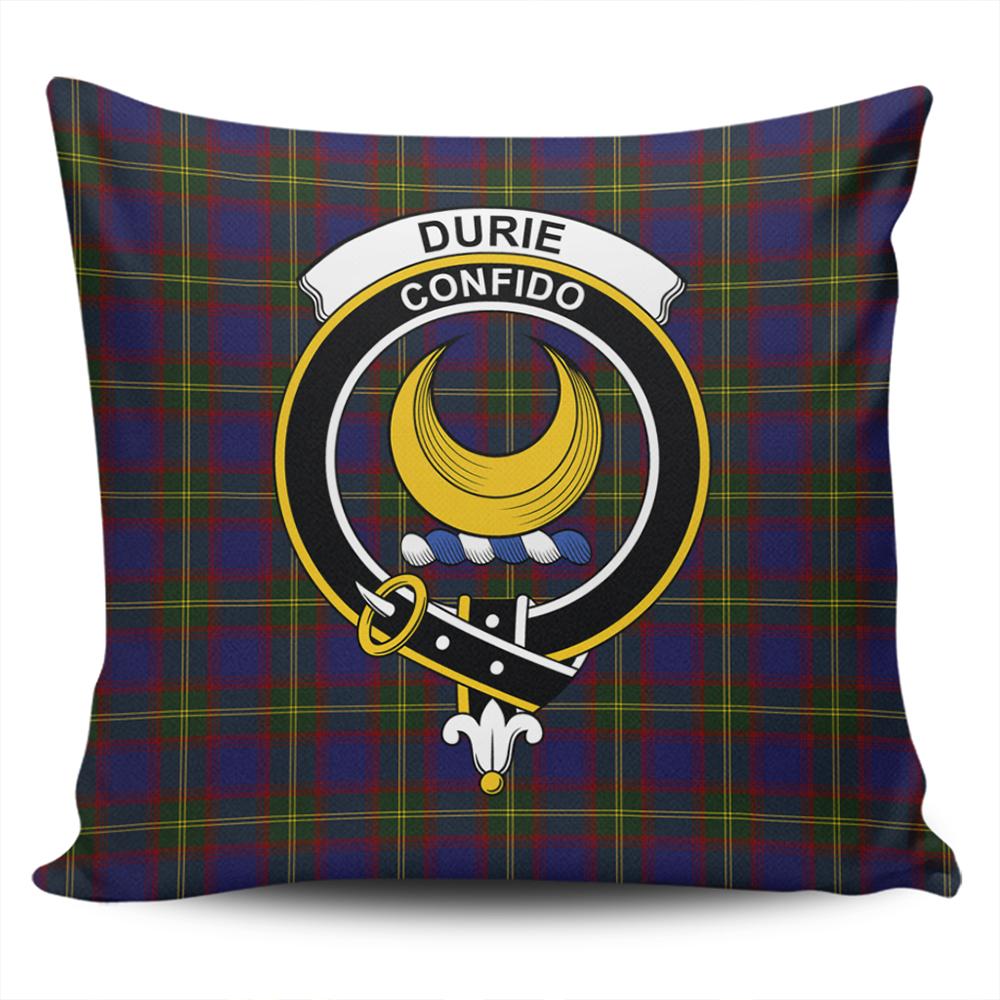 Clan Durie Tartan Crest Pillow Cover VJ39 Clan Durie Tartan Today   