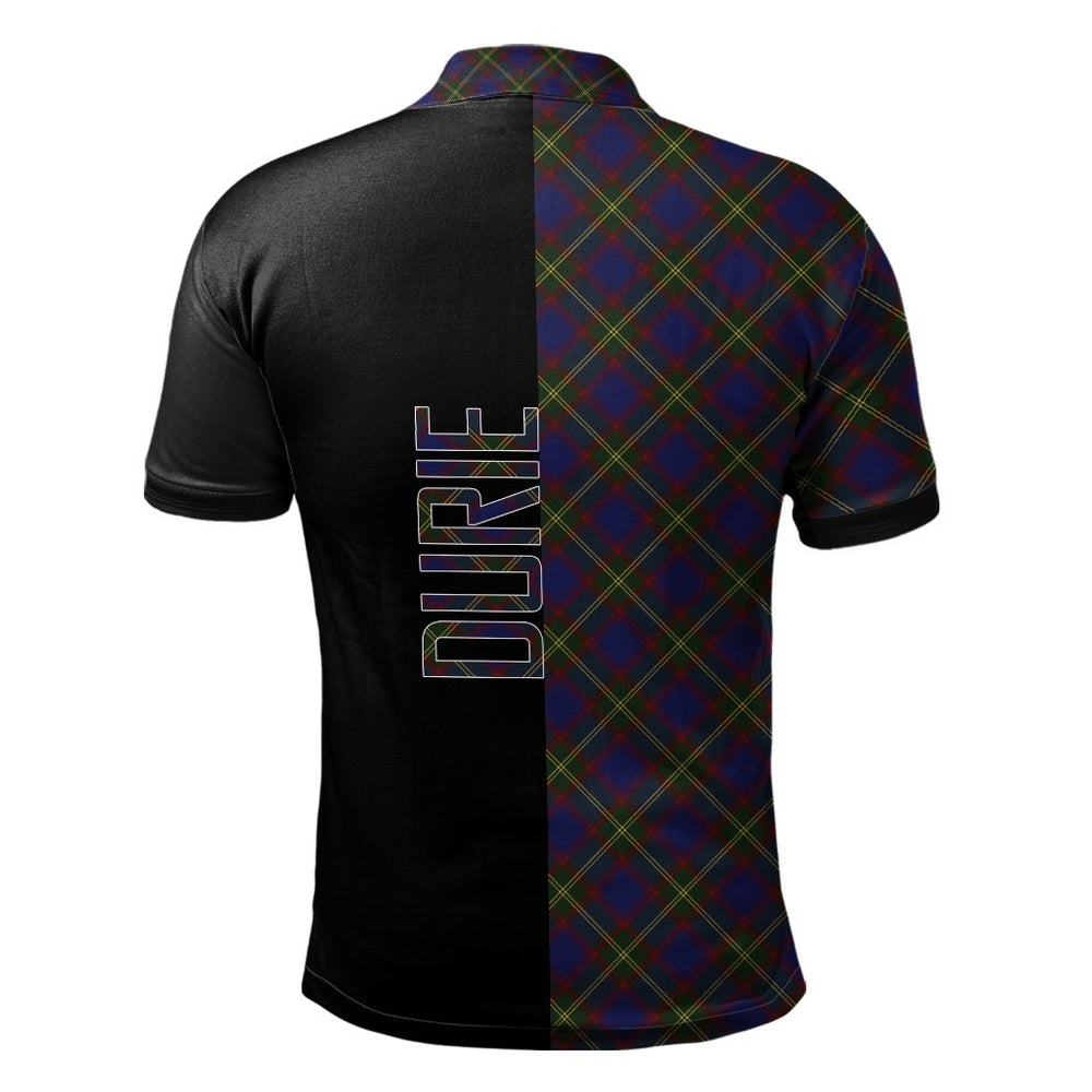 Clan Durie Tartan Polo Shirt Half of Me - Cross Style OX39 Durie Tartan Tartan Polo   