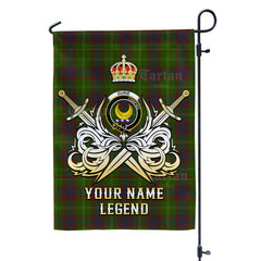 Custom Name Clan Durie Tartan Garden Flag with Clan Crest and the Golden Sword of Courageous Legacy IV63