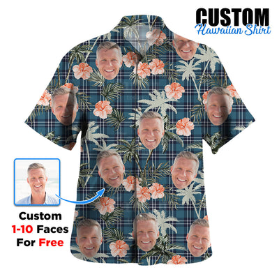Clan Earl of St Andrews Tartan Custom Face Hawaiian Shirt – Unisex Gift for Family Members, Summer Party