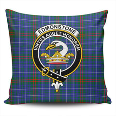 Clan Edmonstone Tartan Crest Pillow Cover HT72 Clan Edmonstone Tartan Today   