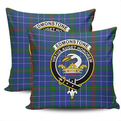 Clan Edmonstone Tartan Crest Pillow Cover HT72 Clan Edmonstone Tartan Today   