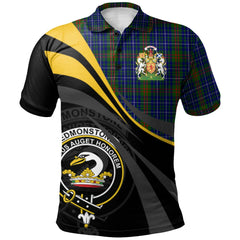 Clan Edmonstone of Duntreath Tartan Polo Shirt - Royal Coat Of Arms Style KD51 Edmonstone of Duntreath Tartan Tartan Polo   