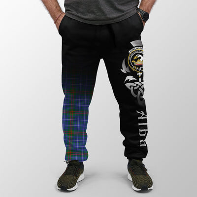 Clan Edmonstone Tartan Crest Jogger Sweatpants Alba Celtic Style