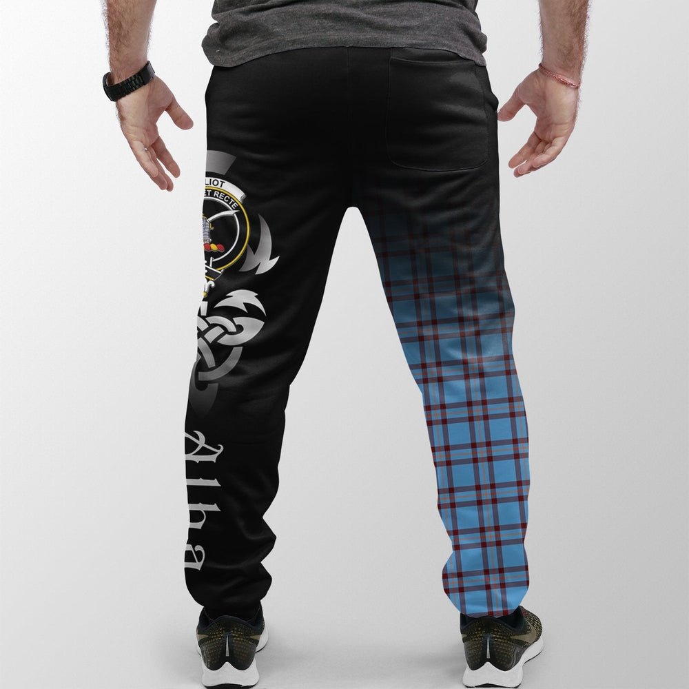Clan Elliot Ancient Tartan Crest Jogger Sweatpants  Alba Celtic Style LC72 Clan Elliot Tartan Today   