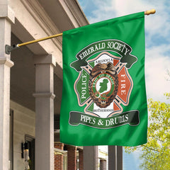 Emerald Society Irish Green Garden Flag PH39 Clan Garden Tartan Today   