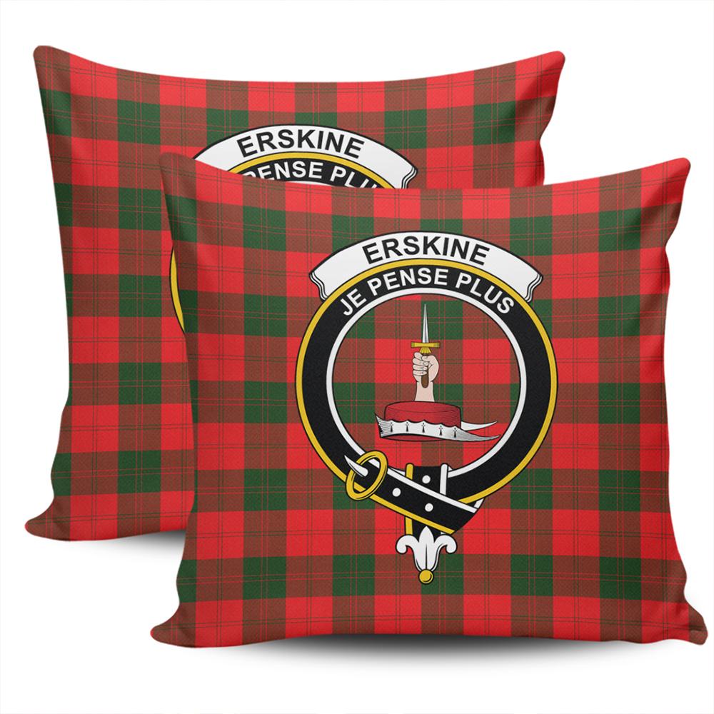 Clan Erskine Modern Tartan Crest Pillow Cover VE24 Clan Erskine Tartan Today   