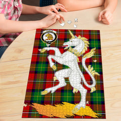 Clan Fairlie Modern Tartan Crest Unicorn Scotland Jigsaw Puzzles Gift For Family OY50 Clan Fairlie Tartan Today   