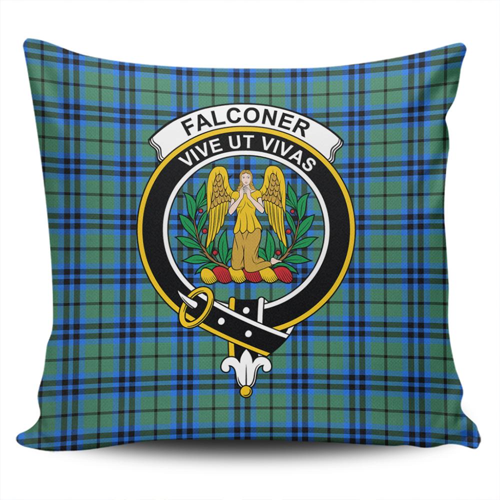 Clan Falconer Tartan Crest Pillow Cover DL11 Clan Falconer Tartan Today   