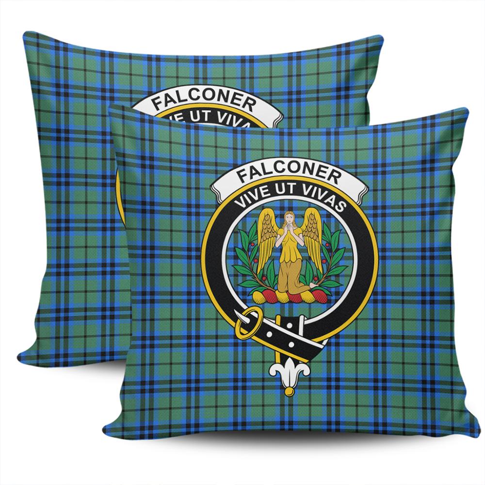 Clan Falconer Tartan Crest Pillow Cover DL11 Clan Falconer Tartan Today   