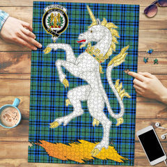 Clan Falconer Tartan Crest Unicorn Scotland Jigsaw Puzzles Gift For Family VI12 Clan Falconer Tartan Today   