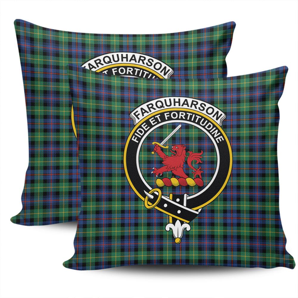 Clan Farquharson Ancient Tartan Crest Pillow Cover GV68 Clan Farquharson Tartan Today   