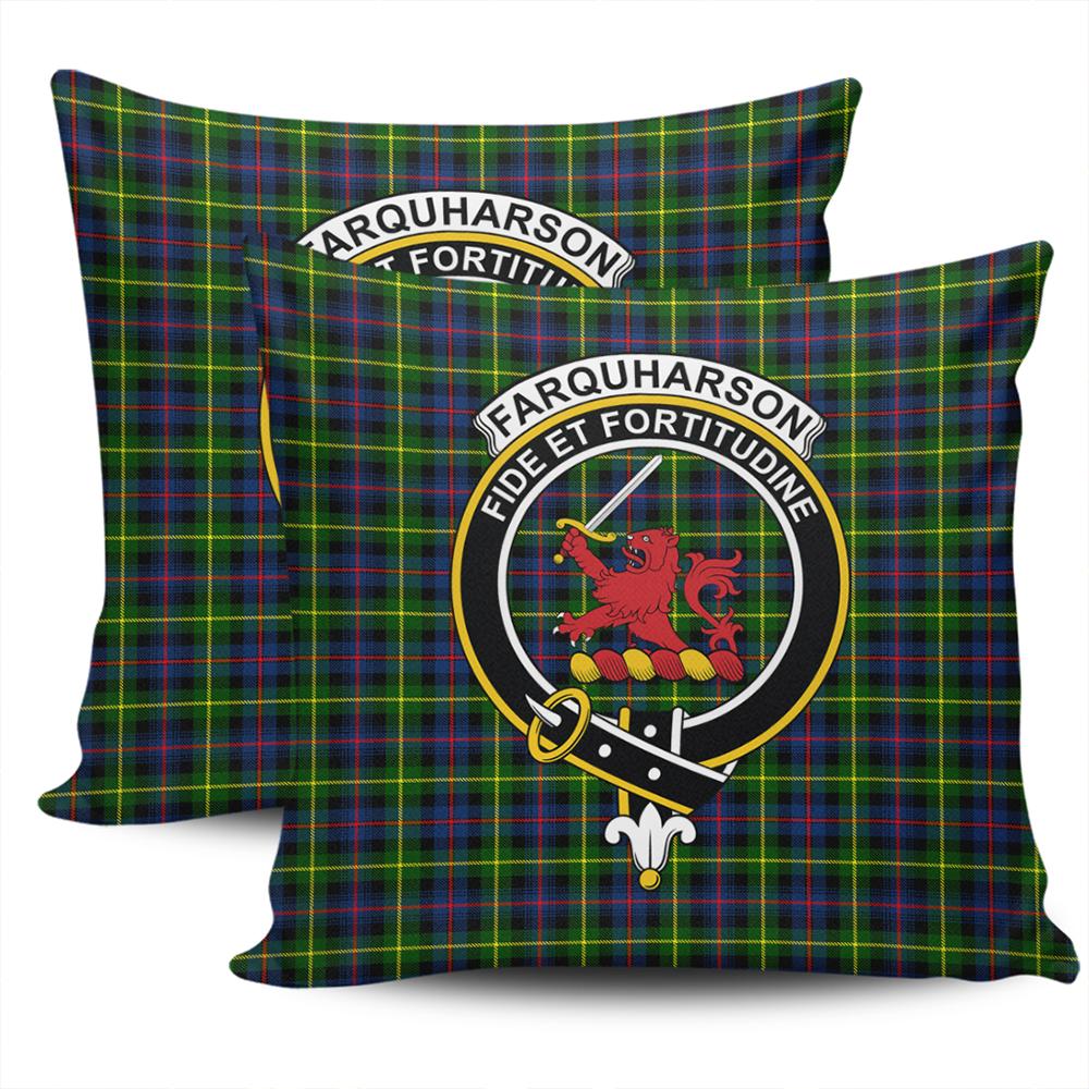 Clan Farquharson Modern Tartan Crest Pillow Cover DB34 Clan Farquharson Tartan Today   