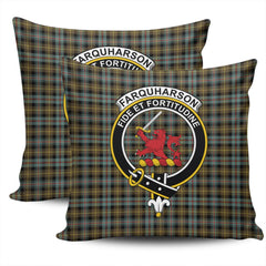 Clan Farquharson Weathered Tartan Crest Pillow Cover NB88 Clan Farquharson Tartan Today   
