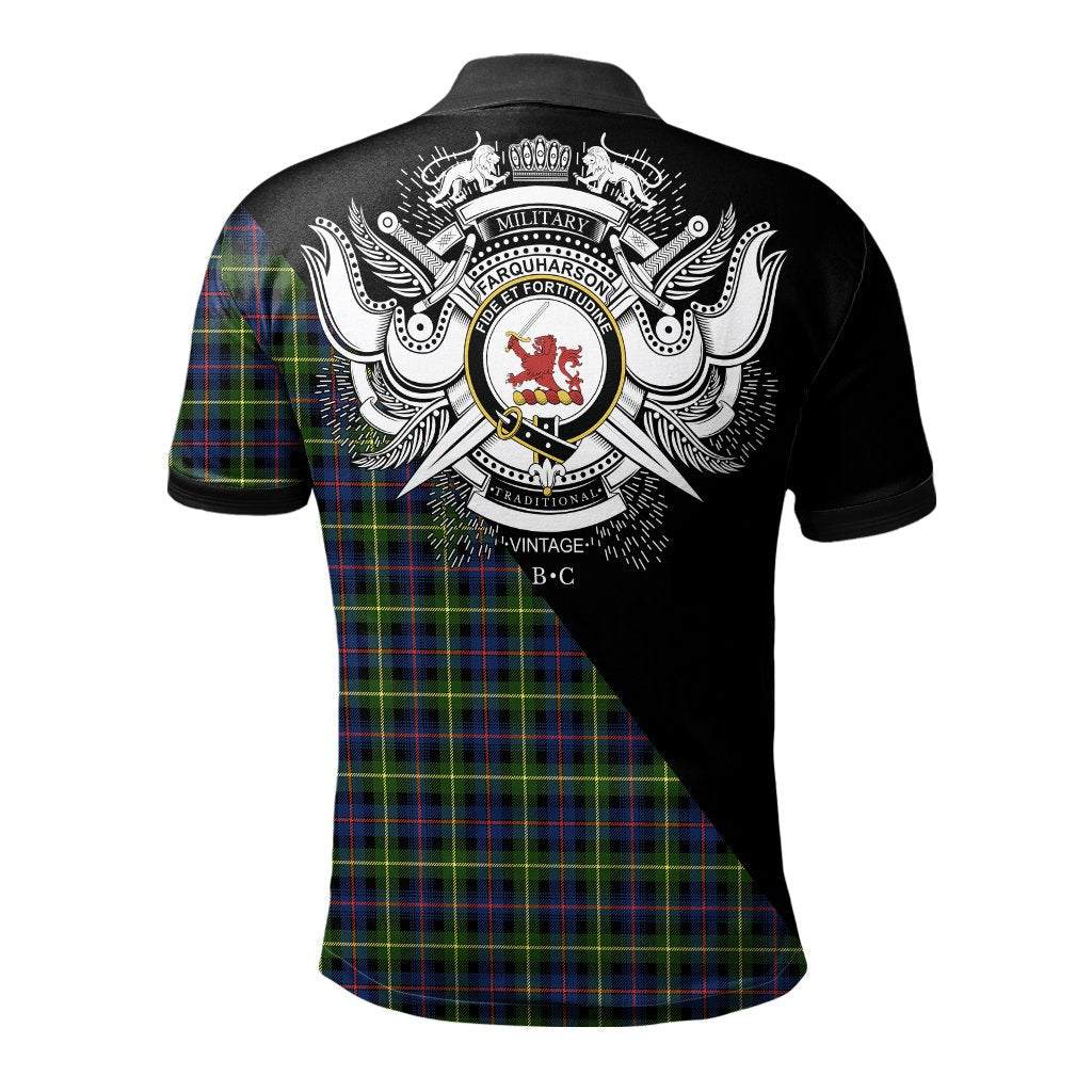 Clan Farquharson Modern Clan - Military Polo Shirt SH87 Farquharson Modern Tartan Tartan Polo   