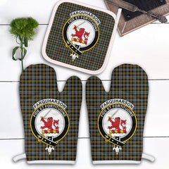 Clan Farquharson Weathered Tartan Crest Oven Mitt And Pot Holder (2 Oven Mitts + 1 Pot Holder) TD18 Clan Farquharson Tartan Today   