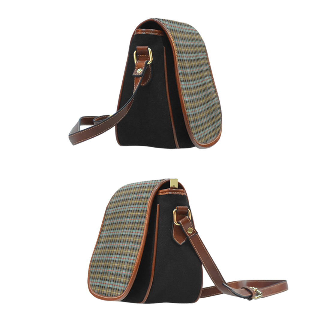 Clan Farquharson Weathered Tartan Saddle Handbags MM77 Clan Farquharson Tartan Today   