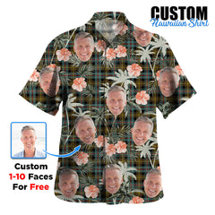 Clan Farquharson Weathered Tartan Custom Face Hawaiian Shirt – Unisex Gift for Family Members, Summer Party NC66 Farquharson Weathered Tartan Tartan Hawaii Shirt