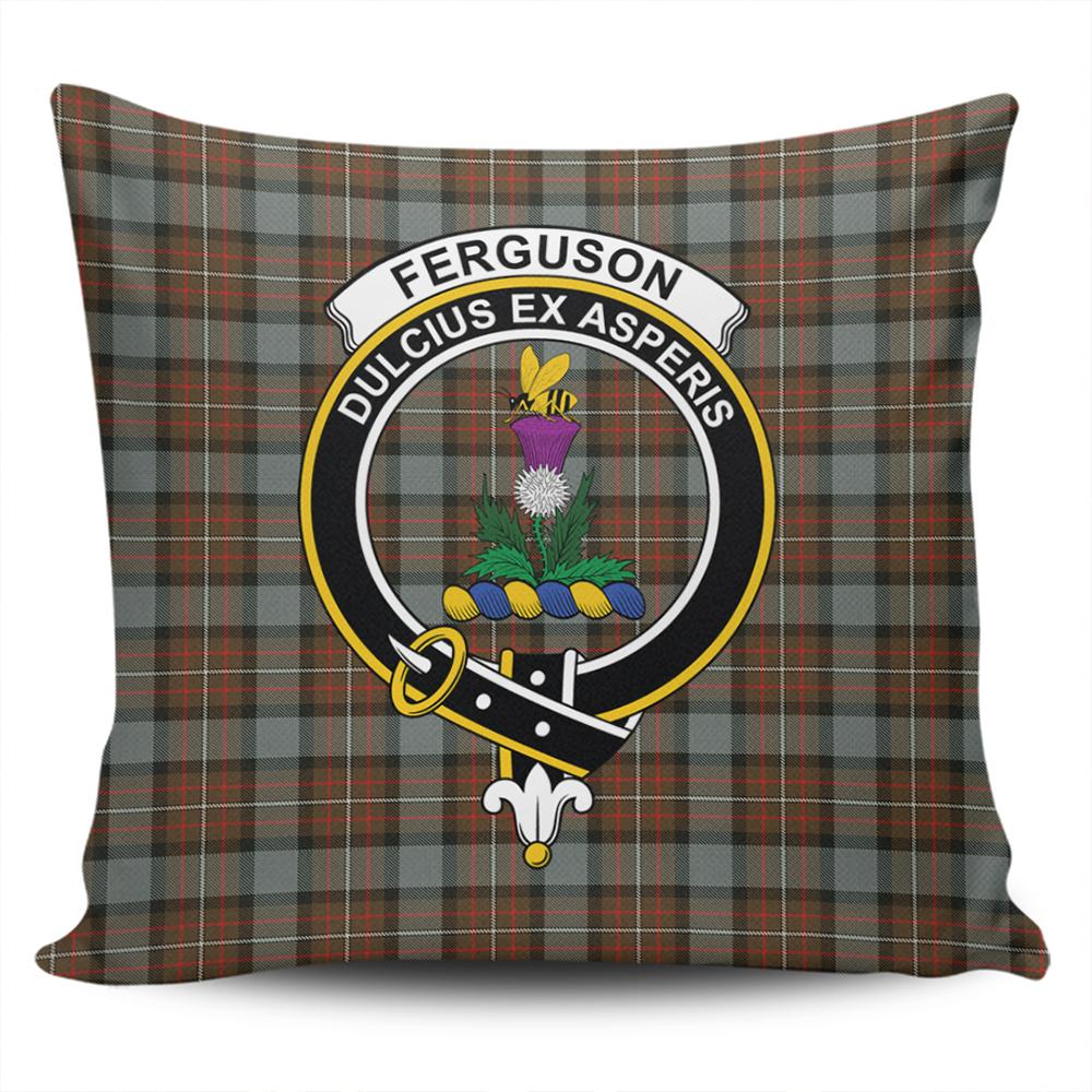 Clan Fergusson Weathered Tartan Crest Pillow Cover DQ43 Clan Fergusson Tartan Today   