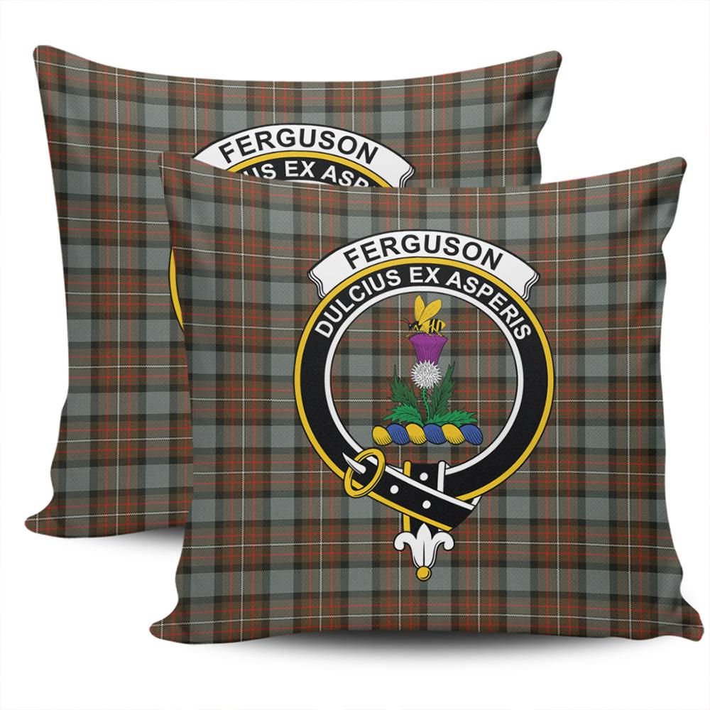 Clan Fergusson Weathered Tartan Crest Pillow Cover DQ43 Clan Fergusson Tartan Today   