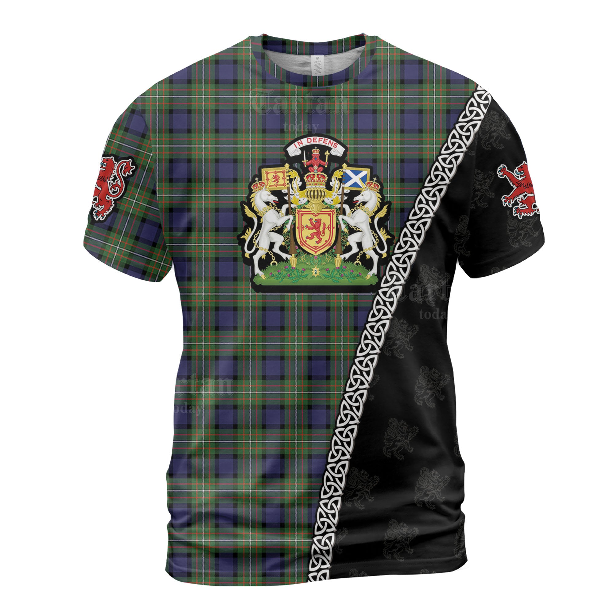 Personalized Clan Fergusson Modern Tartan Shirt with Scotland Coat of Arms & Custom Name PN56