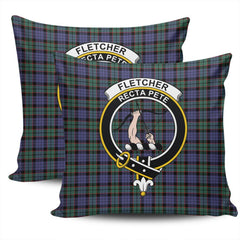 Clan Fletcher Modern Tartan Crest Pillow Cover PO15 Clan Fletcher Tartan Today   