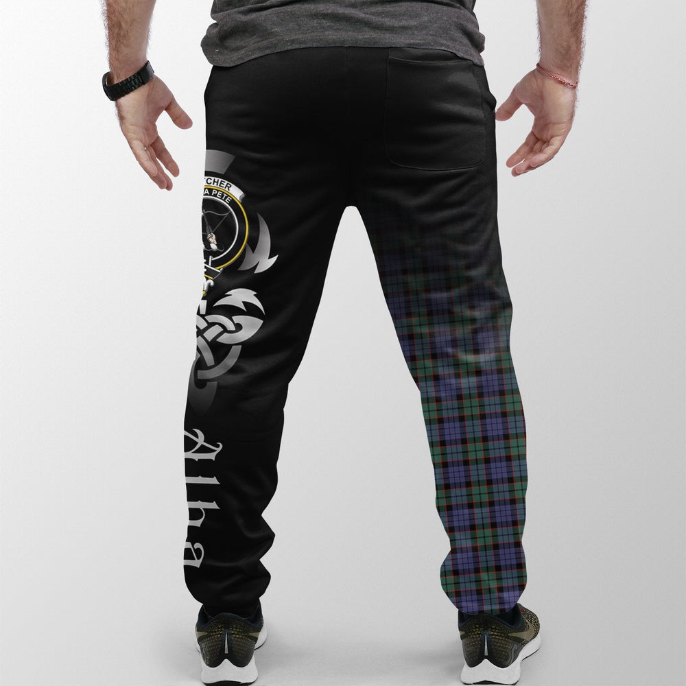 Clan Fletcher Modern Tartan Crest Jogger Sweatpants  Alba Celtic Style BT36 Clan Fletcher Tartan Today   