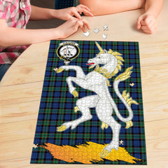 Clan Fletcher Ancient Tartan Crest Unicorn Scotland Jigsaw Puzzles Gift For Family IS31 Clan Fletcher Tartan Today   