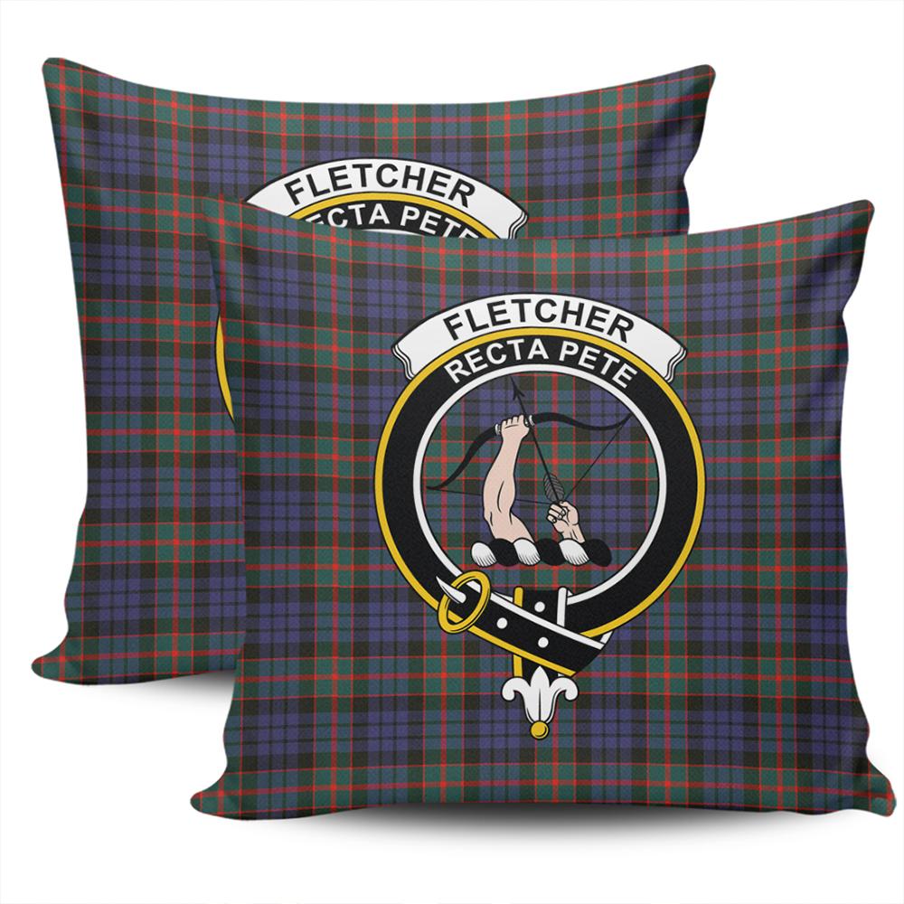 Clan Fletcher of Dunans Tartan Crest Pillow Cover KM79 Clan Fletcher Tartan Today   