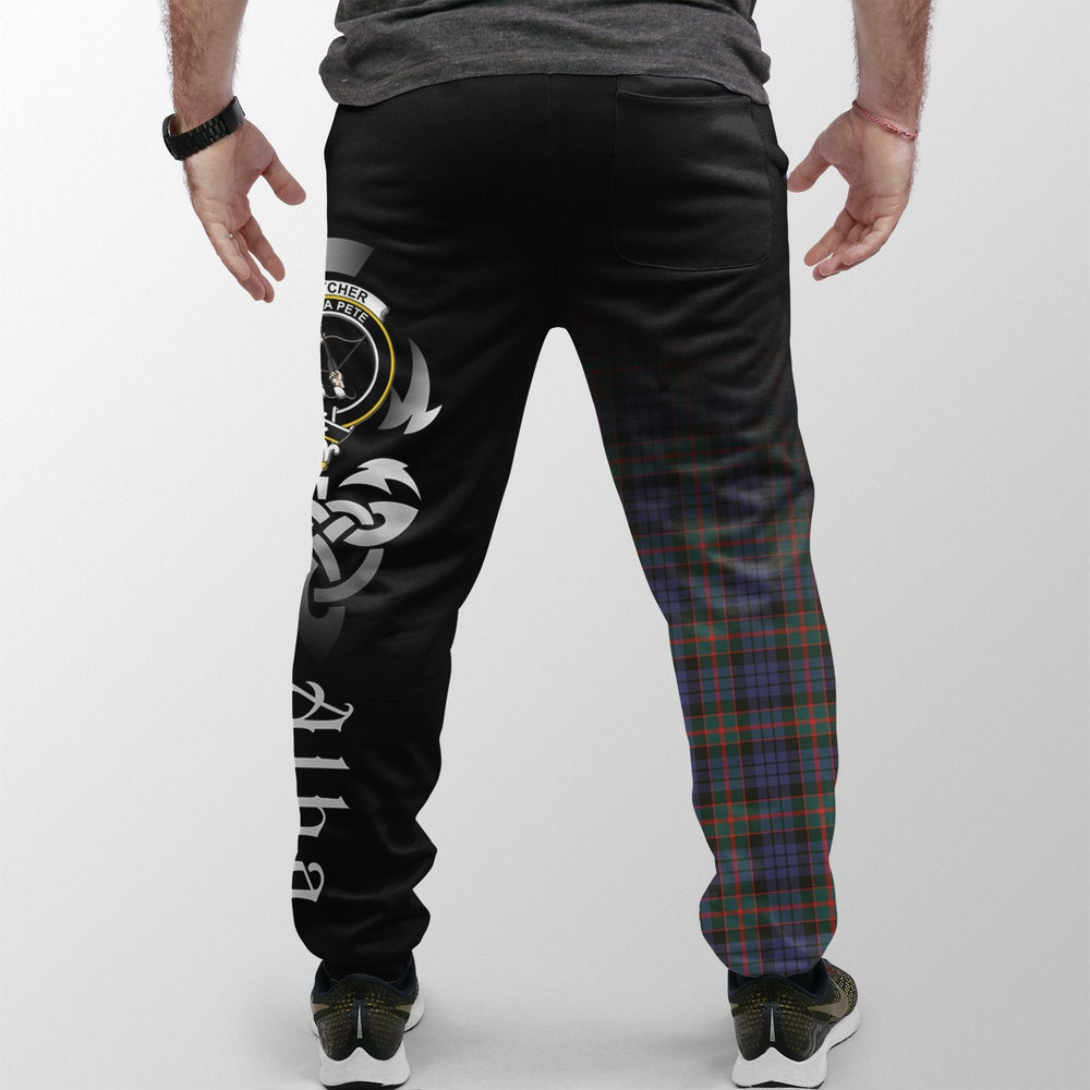 Clan Fletcher Of Dunans Tartan Crest Jogger Sweatpants  Alba Celtic Style PI84 Clan Fletcher Tartan Today   