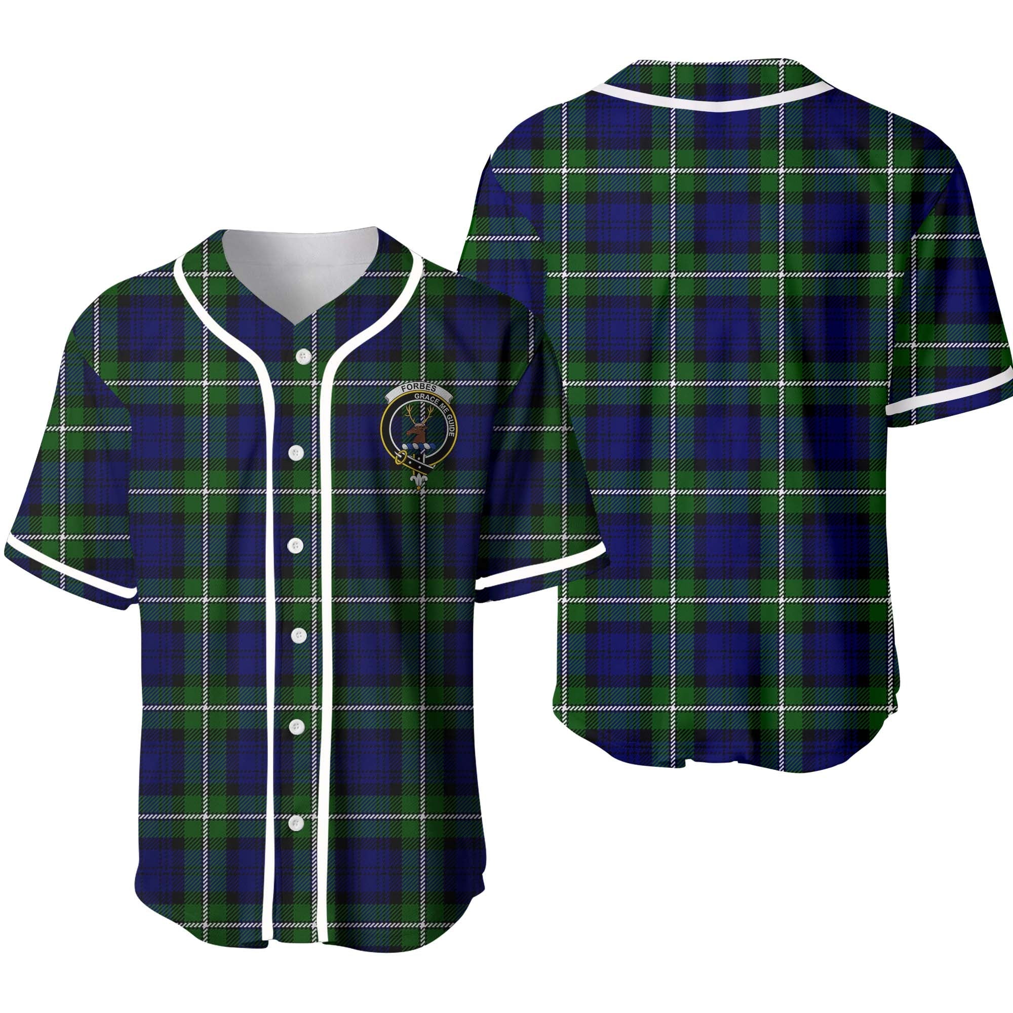 Clan Forbes Tartan Unisex Baseball Jersey TZ65AY38 Clan Forbes Tartan Today   