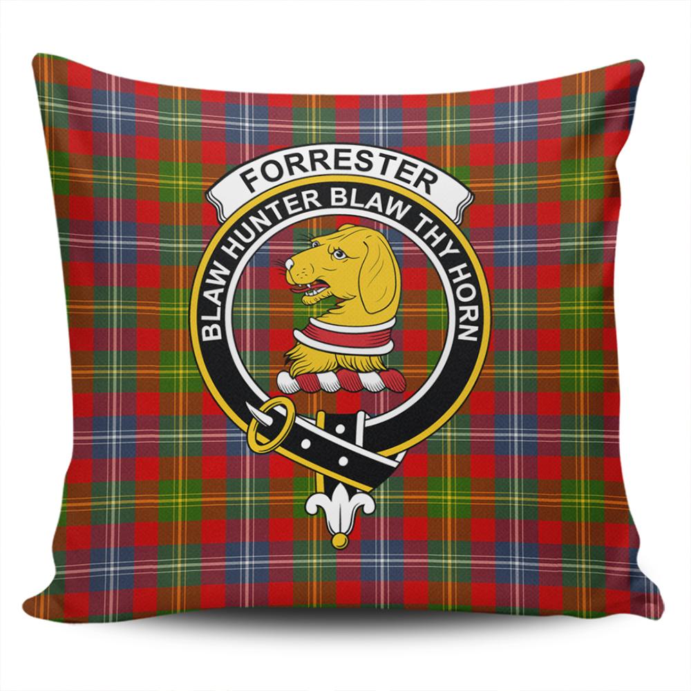 Clan Forrester Tartan Crest Pillow Cover BP46 Clan Forrester Tartan Today   