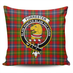 Clan Forrester Tartan Crest Pillow Cover BP46 Clan Forrester Tartan Today   