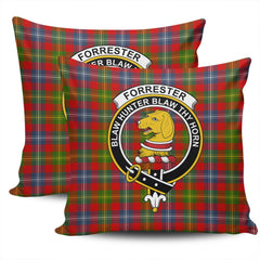 Clan Forrester Tartan Crest Pillow Cover BP46 Clan Forrester Tartan Today   