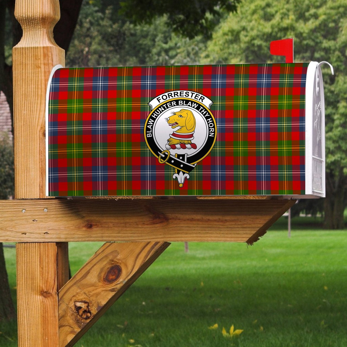 Clan Forrester Tartan Crest Mailbox TY32 Clan Forrester Tartan Today   