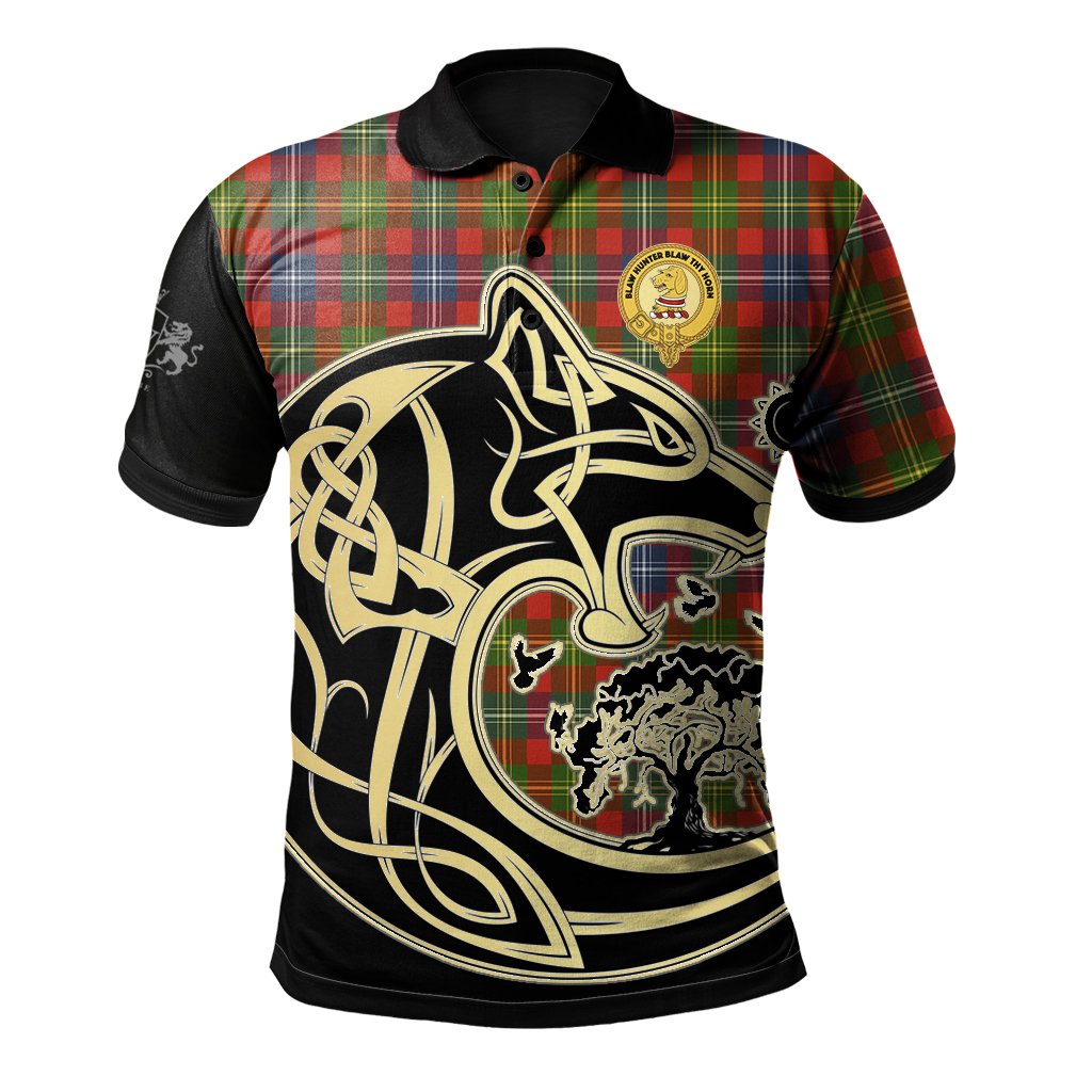 Clan Forrester Tartan Polo Shirt Viking Wolf NO30 Forrester Tartan Tartan Polo   