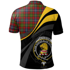 Clan Forrester or Foster Tartan Polo Shirt - Royal Coat Of Arms Style YY52 Forrester or Foster Tartan Tartan Polo   
