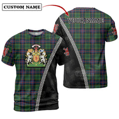 Forsyth Modern Tartan Shirt with Scotland Coat of Arms & Custom Name SR72