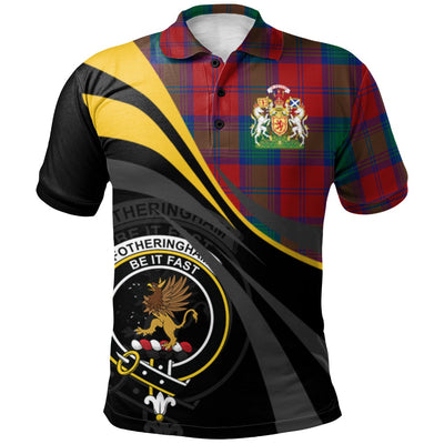Clan Fotheringham Modern Tartan Polo Shirt - Royal Coat Of Arms Style BN29