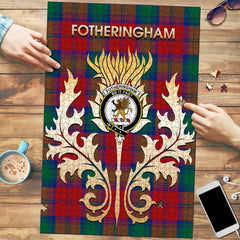 Clan Fotheringham Modern Tartan Crest Thistle Jigsaw Puzzles Gift For Family GK80 Clan Fotheringham Tartan Today   